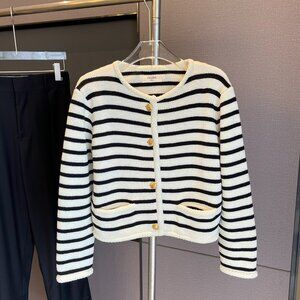 Celine Striped Wool Cardigan